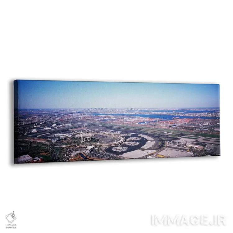 تابلو دکوراتیو New Jersey, Newark Airport, Aerial view with Manhattan… اثر پانورامیک ایمجز - نمای پرسپکتیو محصول