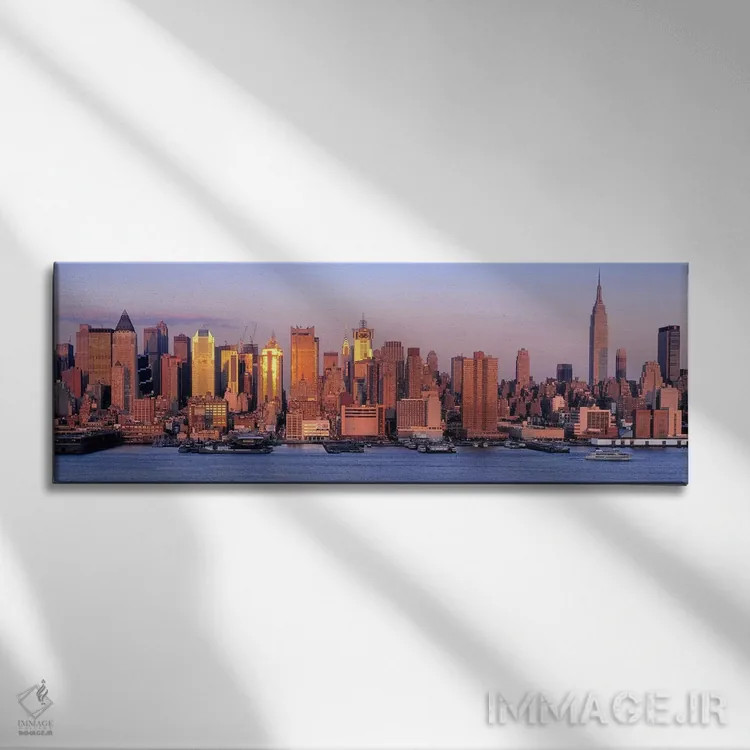تابلو دکوراتیو New York, New York City, West Side, Skyscrapers in a ci… اثر پانورامیک ایمجز - نمای روبهرو روی دیوار