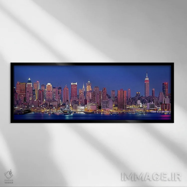 تابلو دکوراتیو New York, New York City, West Side, Skyscrapers in a ci… اثر پانورامیک ایمجز - نمای قابدار مشکی