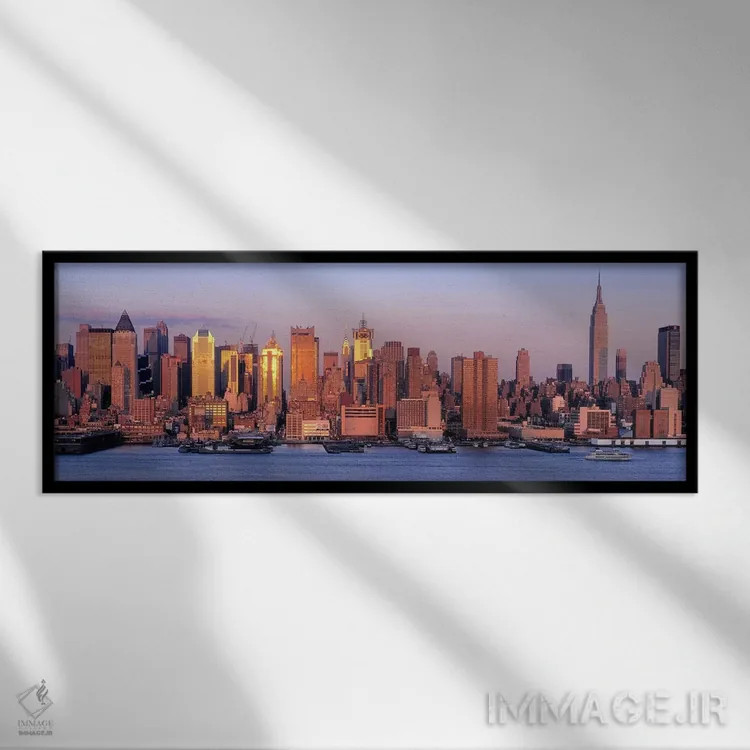 تابلو دکوراتیو New York, New York City, West Side, Skyscrapers in a ci… اثر پانورامیک ایمجز - نمای قابدار مشکی