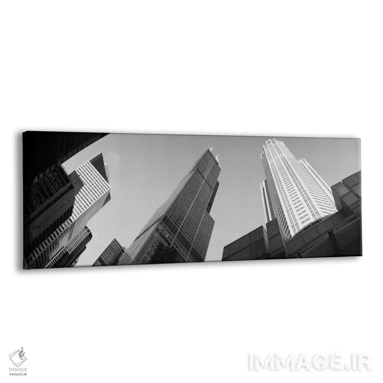تابلو دکوراتیو Sears Tower, Chicago, Illinois, USA,نمای زاویه پایین از… اثر پانورامیک ایمجز - نمای پرسپکتیو محصول