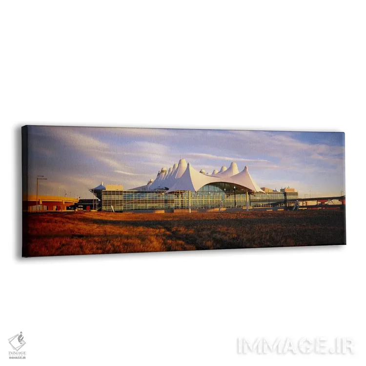 تابلو دکوراتیو Denver, Colorado, USA,آسمان ابری بالای فرودگاه، فرودگاه… اثر پانورامیک ایمجز - نمای پرسپکتیو محصول