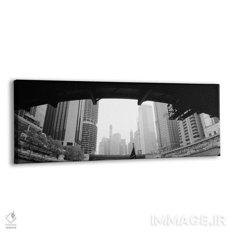 تابلو دکوراتیو Chicago, Illinois, USA,نمای زاویه پایین از ساختمان ها… اثر پانورامیک ایمجز - نمای پرسپکتیو محصول