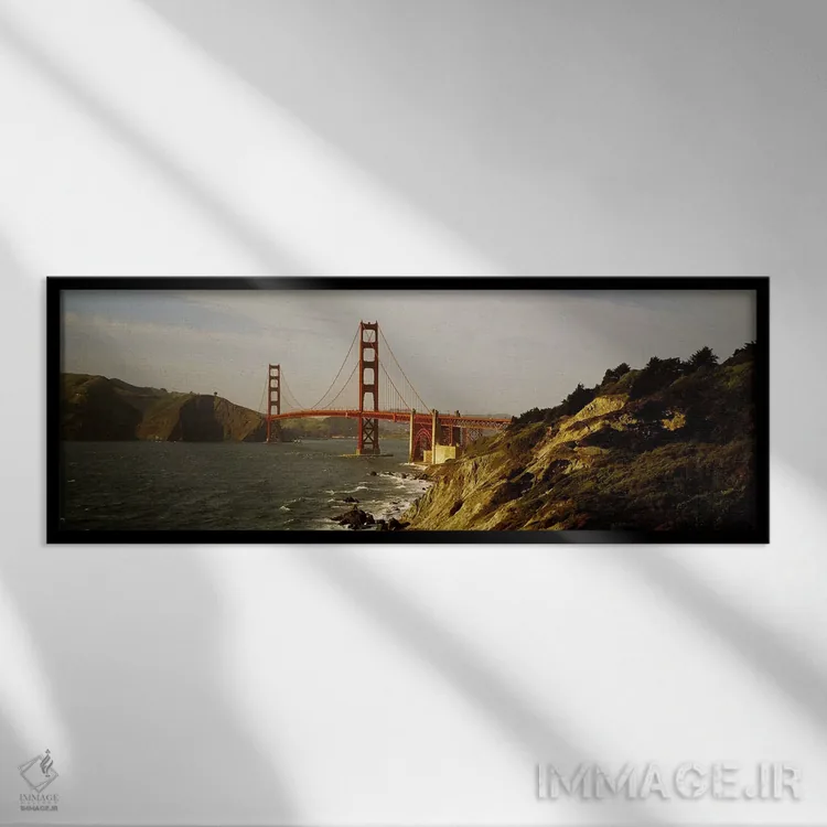 تابلو دکوراتیو Golden Gate Bridge, San Francisco, California, USA,پل ر… اثر پانورامیک ایمجز - نمای قابدار مشکی