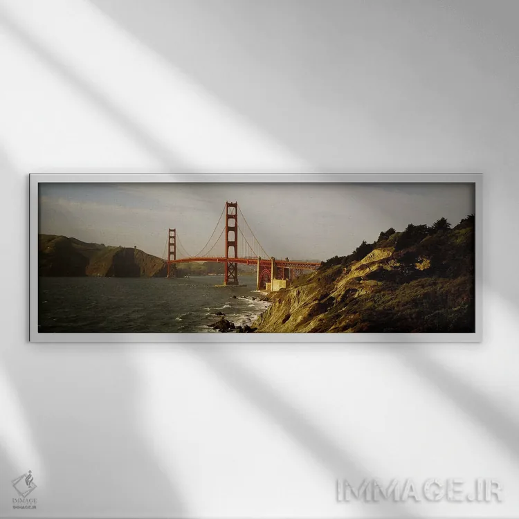 تابلو دکوراتیو Golden Gate Bridge, San Francisco, California, USA,پل ر… اثر پانورامیک ایمجز - نمای قابدار سفید