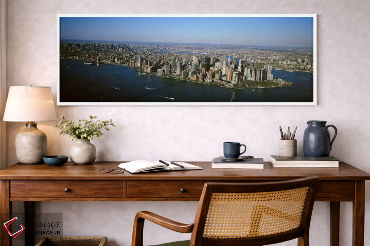 تابلو دکوراتیو New York, New York City, Aerial view of Lower Manhattan… اثر پانورامیک ایمجز - D1W