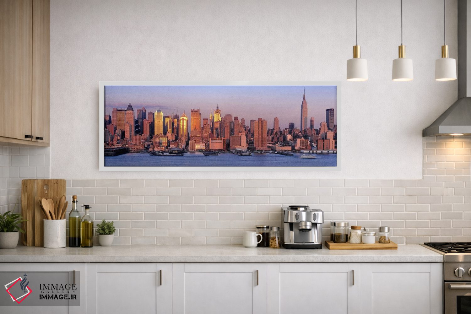 تابلو دکوراتیو New York, New York City, West Side, Skyscrapers in a ci… اثر پانورامیک ایمجز - D1W