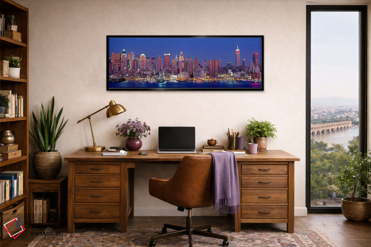تابلو دکوراتیو New York, New York City, West Side, Skyscrapers in a ci… اثر پانورامیک ایمجز - D2B