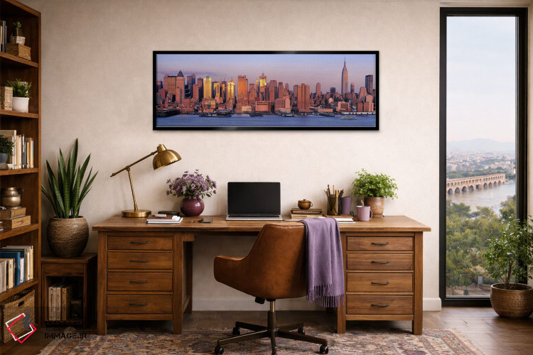 تابلو دکوراتیو New York, New York City, West Side, Skyscrapers in a ci… اثر پانورامیک ایمجز - D2B