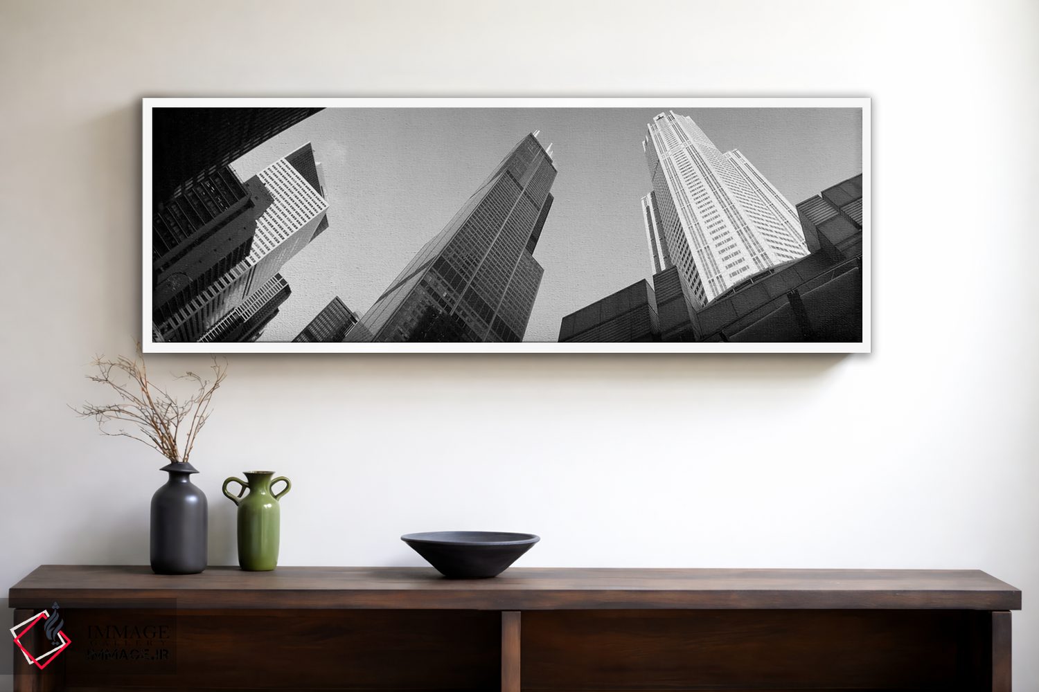 تابلو دکوراتیو Sears Tower, Chicago, Illinois, USA,نمای زاویه پایین از… اثر پانورامیک ایمجز - D1W