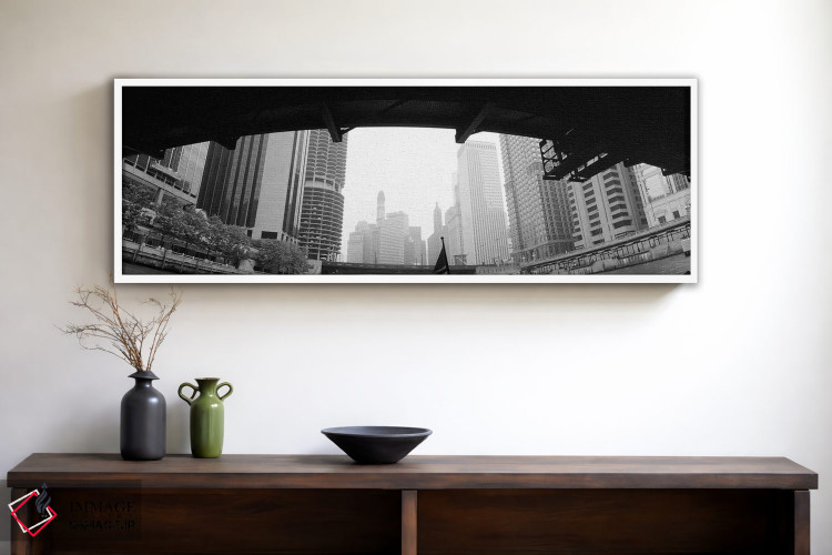 تابلو دکوراتیو Chicago, Illinois, USA,نمای زاویه پایین از ساختمان ها… اثر پانورامیک ایمجز - D1W
