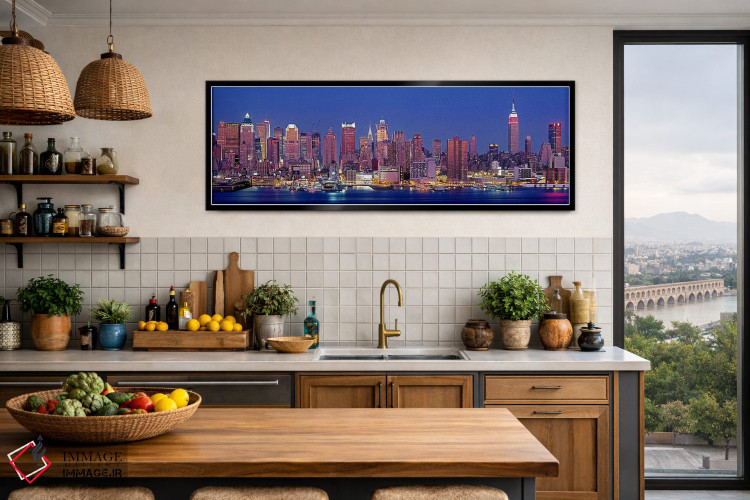تابلو دکوراتیو New York, New York City, West Side, Skyscrapers in a ci… اثر پانورامیک ایمجز - D3B