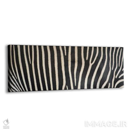 تابلو دکوراتیو خط های گورخر گروی اثر پانورامیک ایمجز - نمای پرسپکتیو محصول