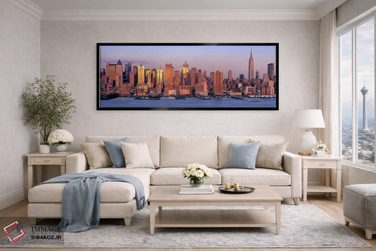 تابلو دکوراتیو New York, New York City, West Side, Skyscrapers in a ci… اثر پانورامیک ایمجز - D5B