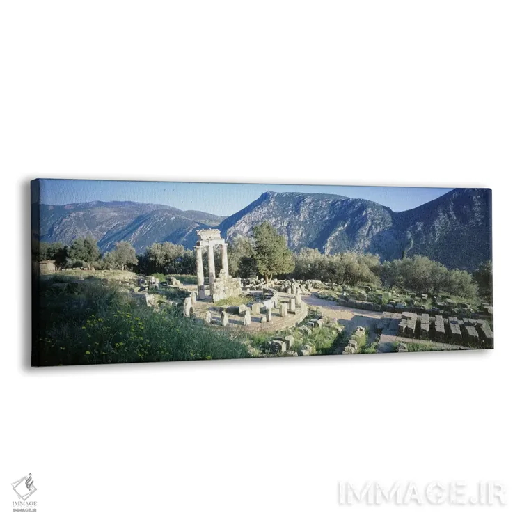 تابلو دکوراتیو The Tholos, Ruins of the ancient monument,یونان، دلفی… اثر پانورامیک ایمجز - نمای پرسپکتیو محصول