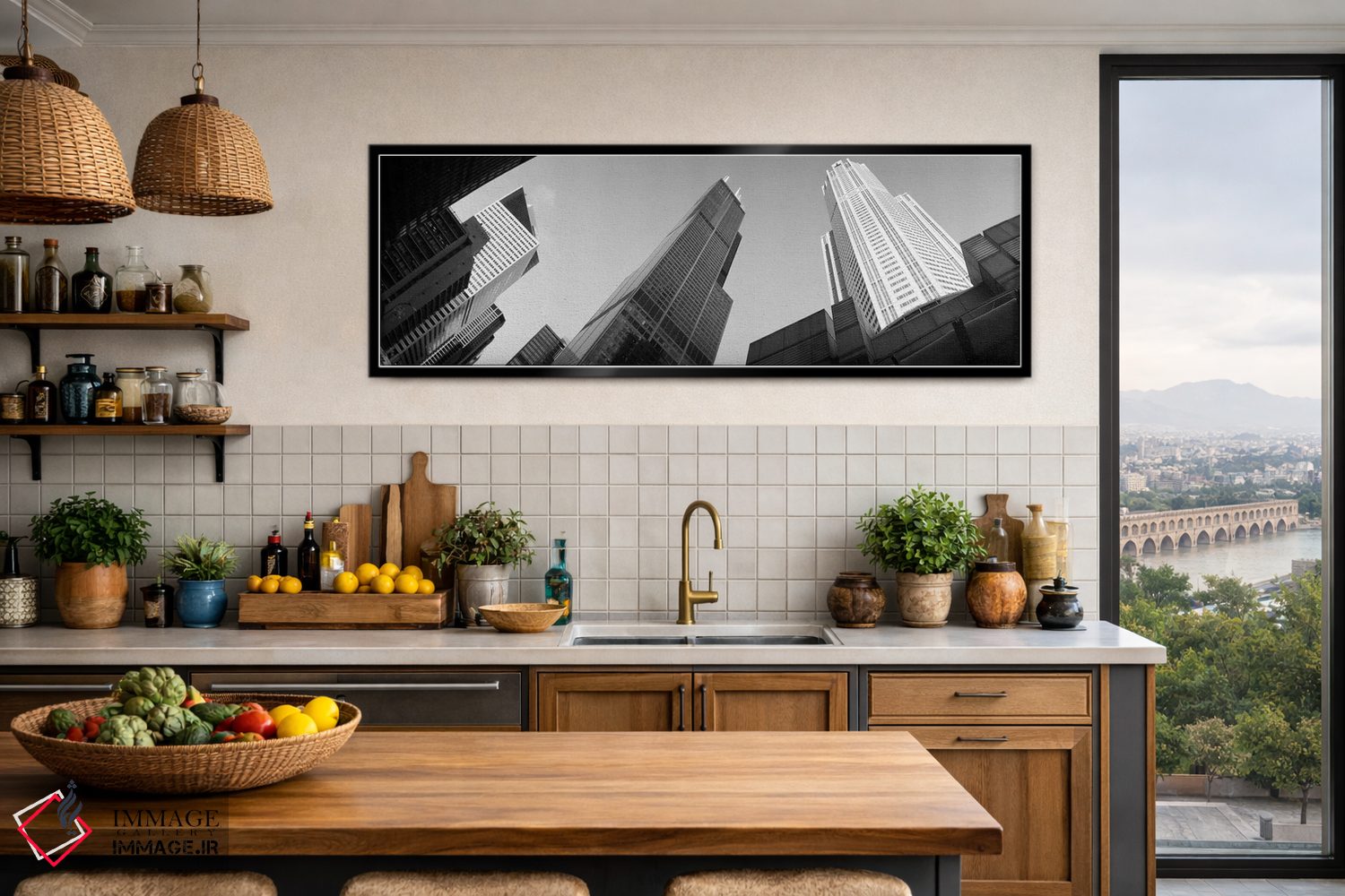 تابلو دکوراتیو Sears Tower, Chicago, Illinois, USA,نمای زاویه پایین از… اثر پانورامیک ایمجز - D4B