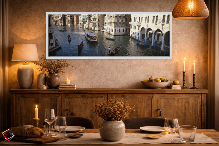 تابلو دکوراتیو Venice, Italy,ترافیک روی کانال، ونیز، ایتالیا اثر پانورامیک ایمجز - D2W