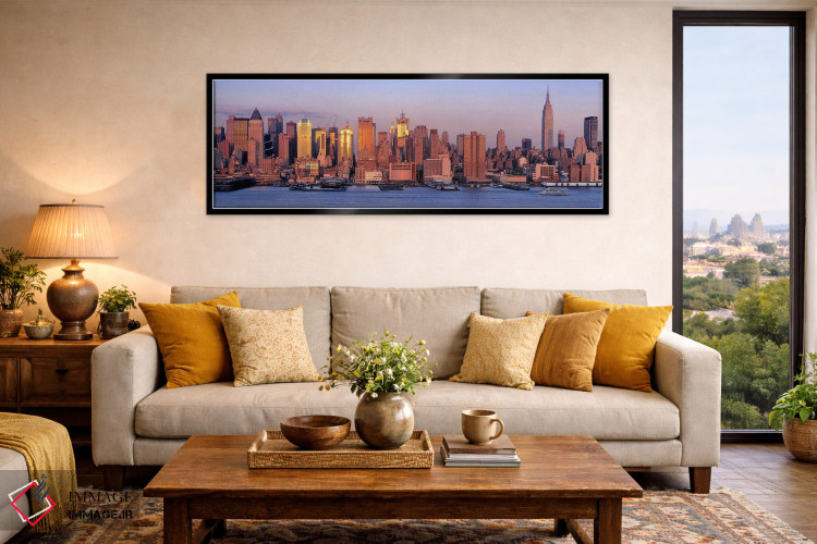 تابلو دکوراتیو New York, New York City, West Side, Skyscrapers in a ci… اثر پانورامیک ایمجز - D6B