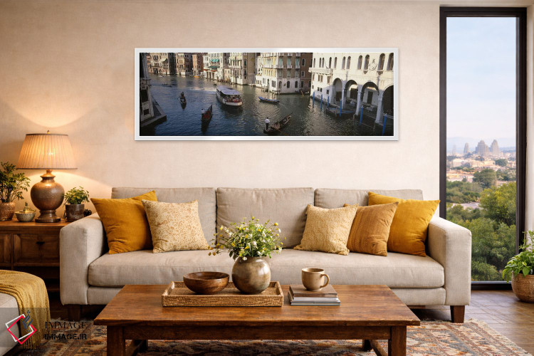 تابلو دکوراتیو Venice, Italy,ترافیک روی کانال، ونیز، ایتالیا اثر پانورامیک ایمجز - D5W