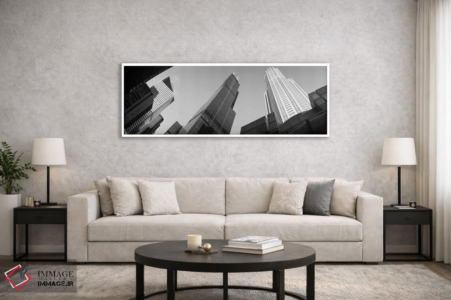 تابلو دکوراتیو Sears Tower, Chicago, Illinois, USA,نمای زاویه پایین از… اثر پانورامیک ایمجز - D6W