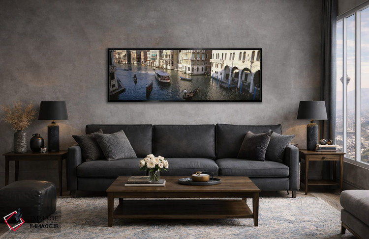 تابلو دکوراتیو Venice, Italy,ترافیک روی کانال، ونیز، ایتالیا اثر پانورامیک ایمجز - D6B