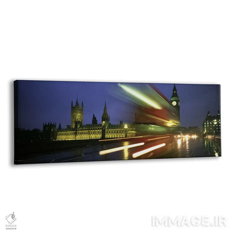 تابلو دکوراتیو London, England, United Kingdom,نمای محو از ترافیک شب ر… اثر پانورامیک ایمجز - نمای پرسپکتیو محصول