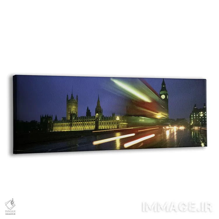 تابلو دکوراتیو London, England, United Kingdom,نمای محو از ترافیک شب ر… اثر پانورامیک ایمجز - نمای پرسپکتیو محصول