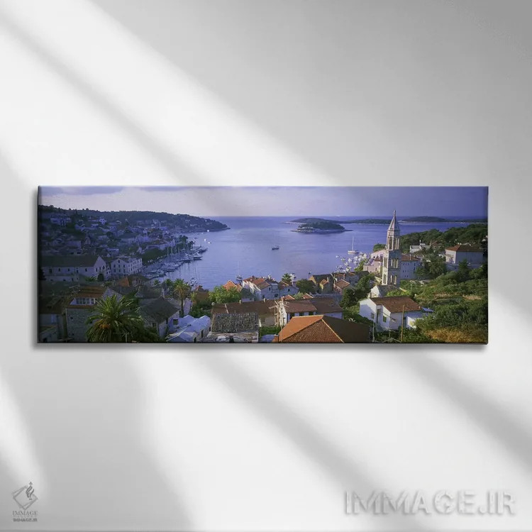 تابلو دکوراتیو Split-Dalmatia County, Republic Of Croatia,بندر هوار، ش… اثر پانورامیک ایمجز - نمای روبهرو روی دیوار