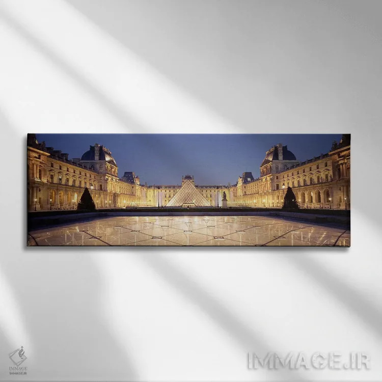 تابلو دکوراتیو Palais du Louvre, Paris, Ile-de-France, France,حیاط ناپ… اثر پانورامیک ایمجز - نمای روبهرو روی دیوار