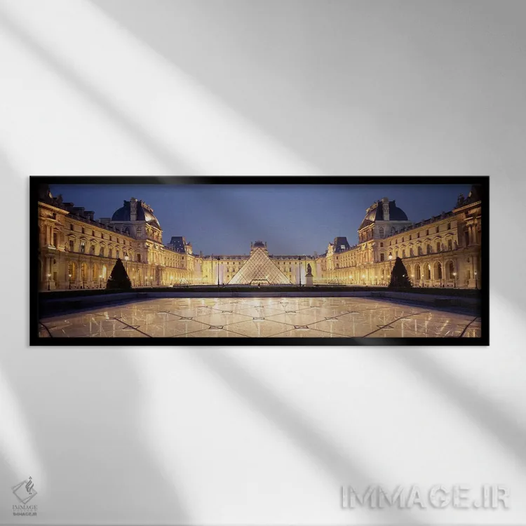 تابلو دکوراتیو Palais du Louvre, Paris, Ile-de-France, France,حیاط ناپ… اثر پانورامیک ایمجز - نمای قابدار مشکی