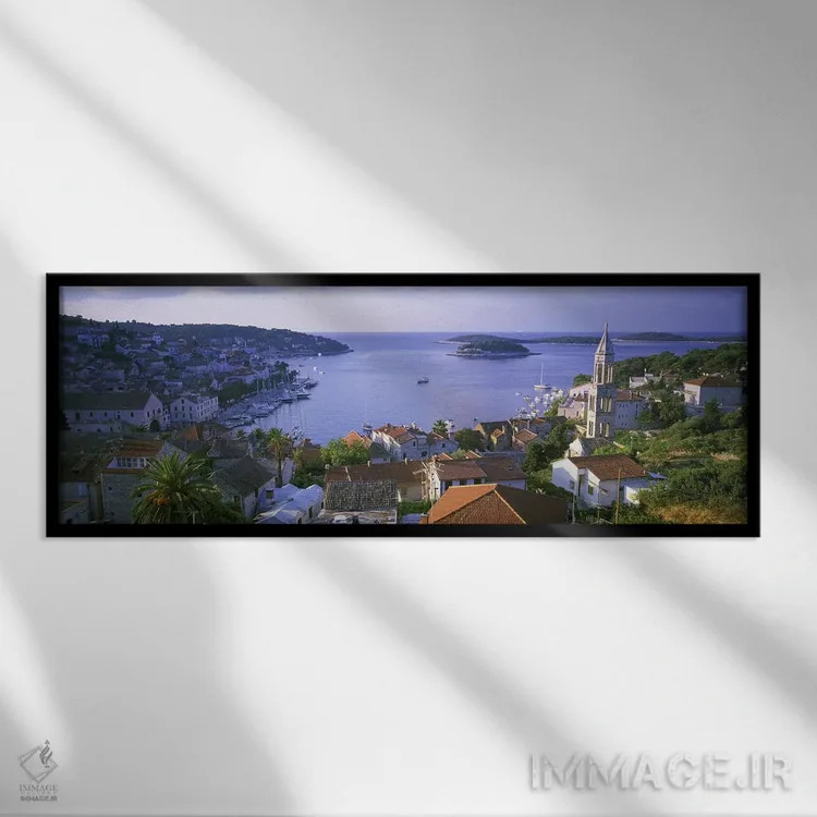 تابلو دکوراتیو Split-Dalmatia County, Republic Of Croatia,بندر هوار، ش… اثر پانورامیک ایمجز - نمای قابدار مشکی