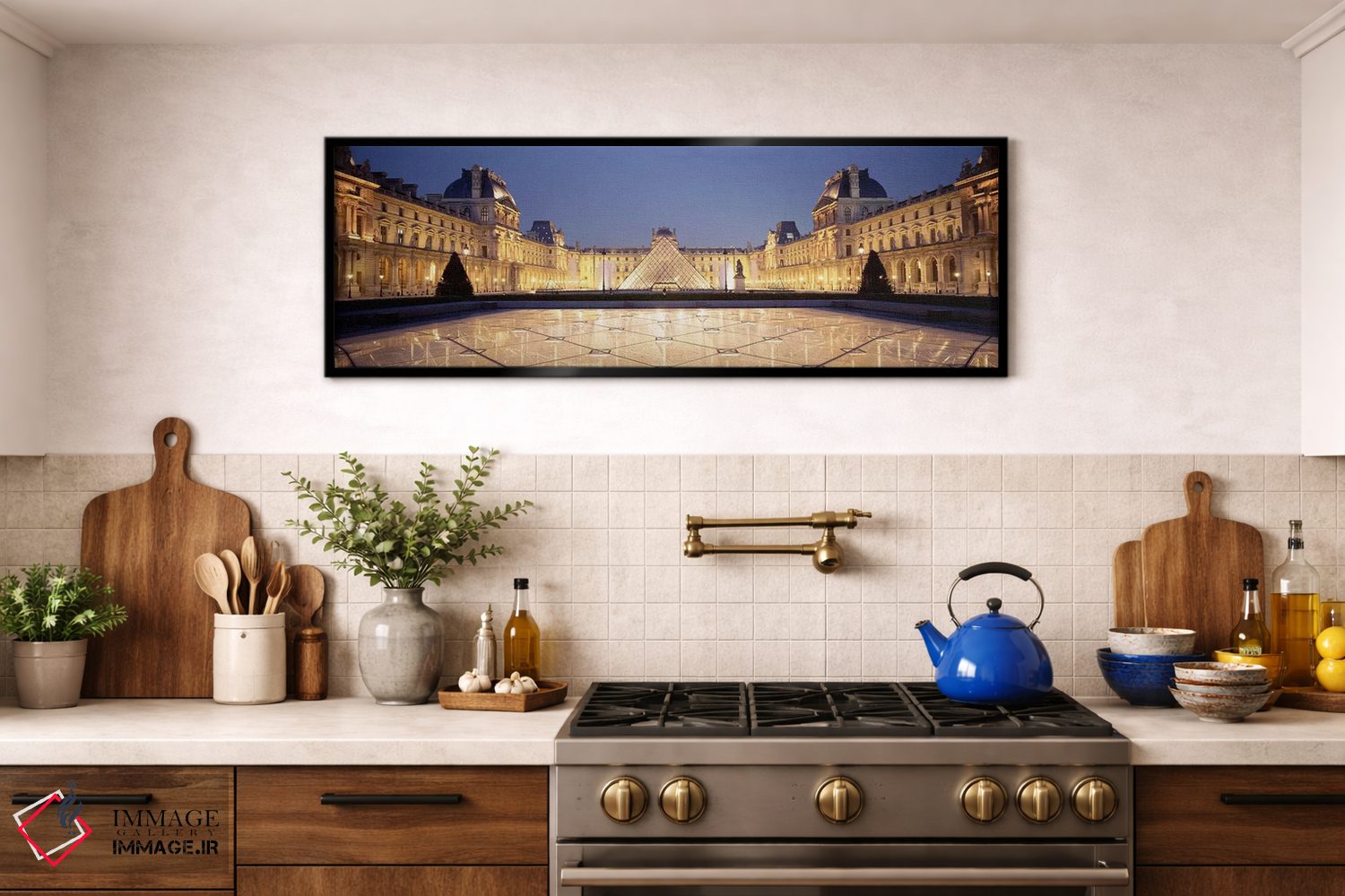 تابلو دکوراتیو Palais du Louvre, Paris, Ile-de-France, France,حیاط ناپ… اثر پانورامیک ایمجز - D1B