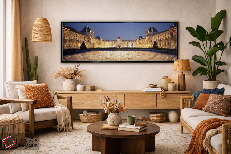 تابلو دکوراتیو Palais du Louvre, Paris, Ile-de-France, France,حیاط ناپ… اثر پانورامیک ایمجز - D2B