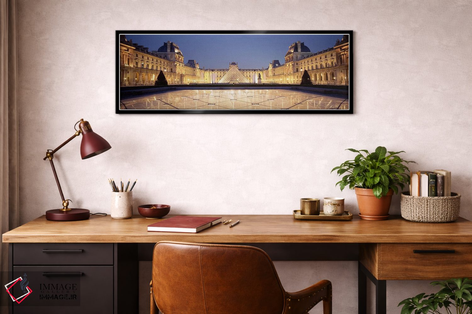 تابلو دکوراتیو Palais du Louvre, Paris, Ile-de-France, France,حیاط ناپ… اثر پانورامیک ایمجز - D3B