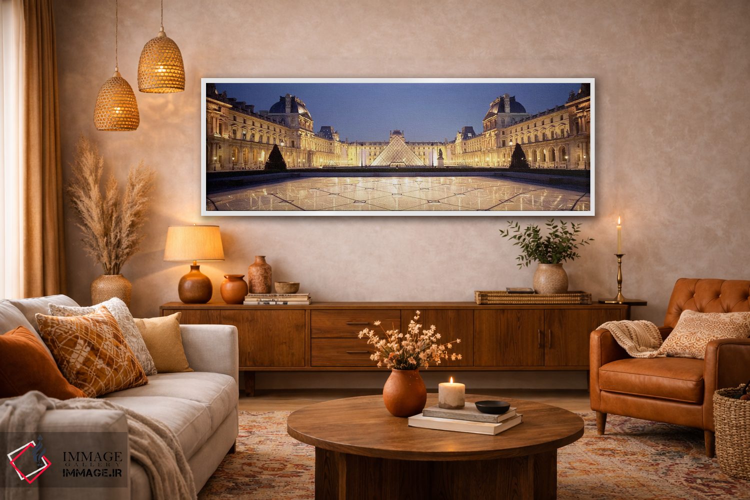 تابلو دکوراتیو Palais du Louvre, Paris, Ile-de-France, France,حیاط ناپ… اثر پانورامیک ایمجز - D4W