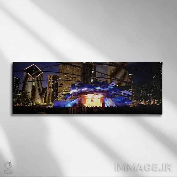تابلو دکوراتیو Millennium Park, Chicago, Illinois, USA,سالن پرایتزکر ر… اثر پانورامیک ایمجز - نمای روبهرو روی دیوار