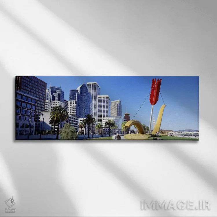 تابلو دکوراتیو San Francisco, Claes Oldenburg sculpture,ایالات متحده آ… اثر پانورامیک ایمجز - نمای روبهرو روی دیوار