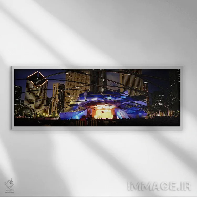 تابلو دکوراتیو Millennium Park, Chicago, Illinois, USA,سالن پرایتزکر ر… اثر پانورامیک ایمجز - نمای قابدار سفید