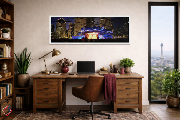 تابلو دکوراتیو Millennium Park, Chicago, Illinois, USA,سالن پرایتزکر ر… اثر پانورامیک ایمجز - D1W