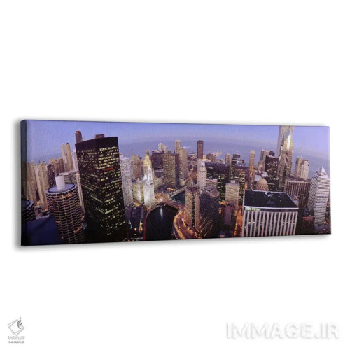 تابلو دکوراتیو Illinois, Chicago, Chicago River, High angle view of th… اثر پانورامیک ایمجز - نمای پرسپکتیو محصول