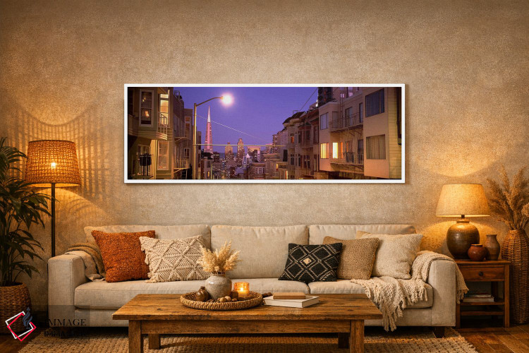 تابلو دکوراتیو San Francisco, California, USA,شهر در شب، سان فرانسیسکو… اثر پانورامیک ایمجز - D5W