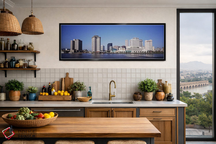 تابلو دکوراتیو Mississippi River, New Orleans, Louisiana, USA,ساختمان… اثر پانورامیک ایمجز - D3B