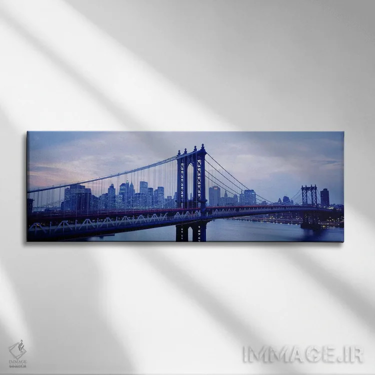 تابلو دکوراتیو Manhattan Bridge, NYC, New York City, New York State, U… اثر پانورامیک ایمجز - نمای روبهرو روی دیوار
