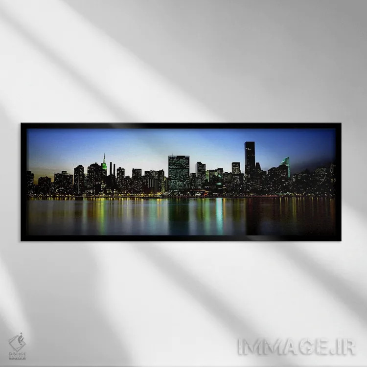 تابلو دکوراتیو NYC, New York City, New York State, USA,آسمان خراش ها د… اثر پانورامیک ایمجز - نمای قابدار مشکی