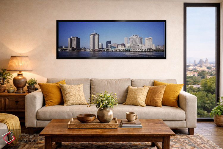 تابلو دکوراتیو Mississippi River, New Orleans, Louisiana, USA,ساختمان… اثر پانورامیک ایمجز - D6B
