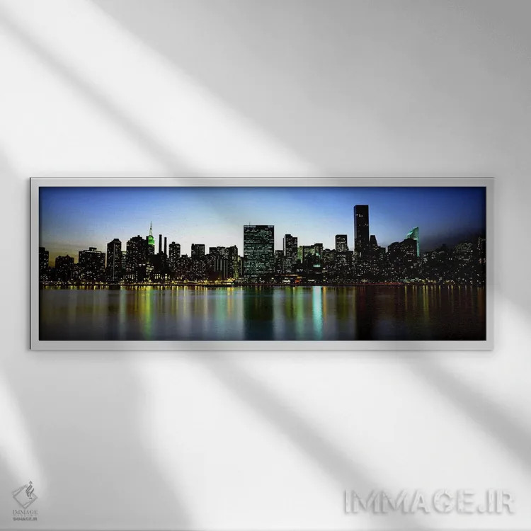 تابلو دکوراتیو NYC, New York City, New York State, USA,آسمان خراش ها د… اثر پانورامیک ایمجز - نمای قابدار سفید