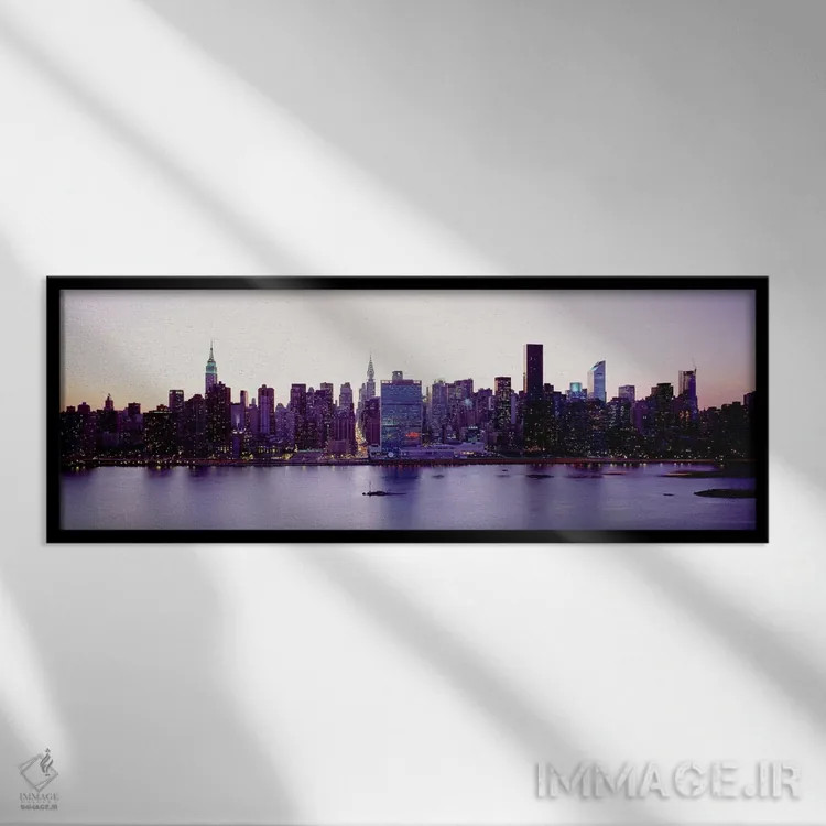 تابلو دکوراتیو New York City, Skyscrapers in a city,ایالات متحده آمریک… اثر پانورامیک ایمجز - نمای قابدار مشکی