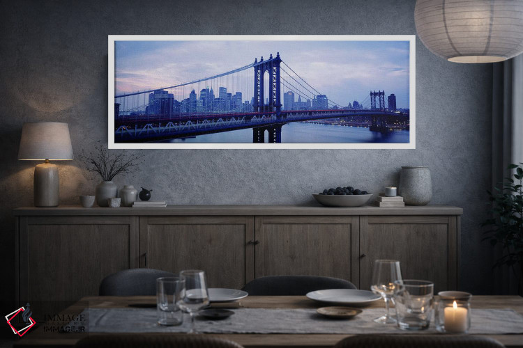 تابلو دکوراتیو Manhattan Bridge, NYC, New York City, New York State, U… اثر پانورامیک ایمجز - D3W
