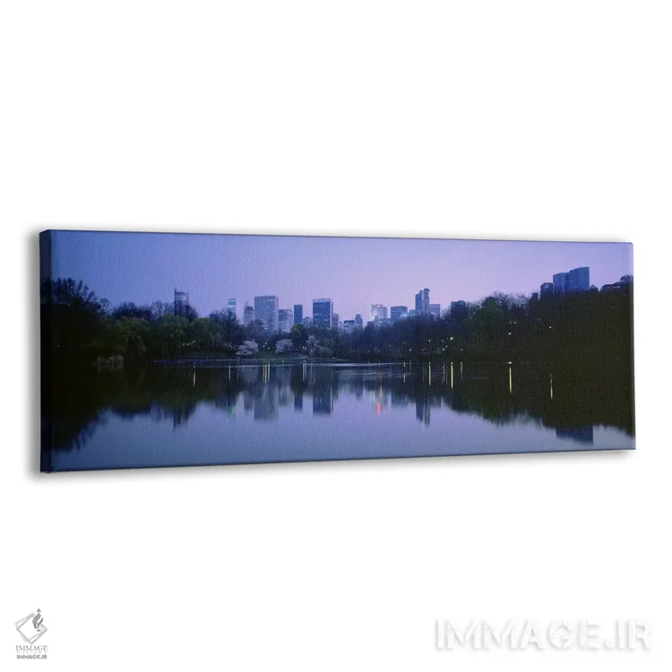 تابلو دکوراتیو New York City, Central Park Lake, Skyscrapers in a city… اثر پانورامیک ایمجز - نمای پرسپکتیو محصول