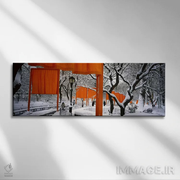 تابلو دکوراتیو New York City, Central Park, People walking in the The… اثر پانورامیک ایمجز - نمای روبهرو روی دیوار